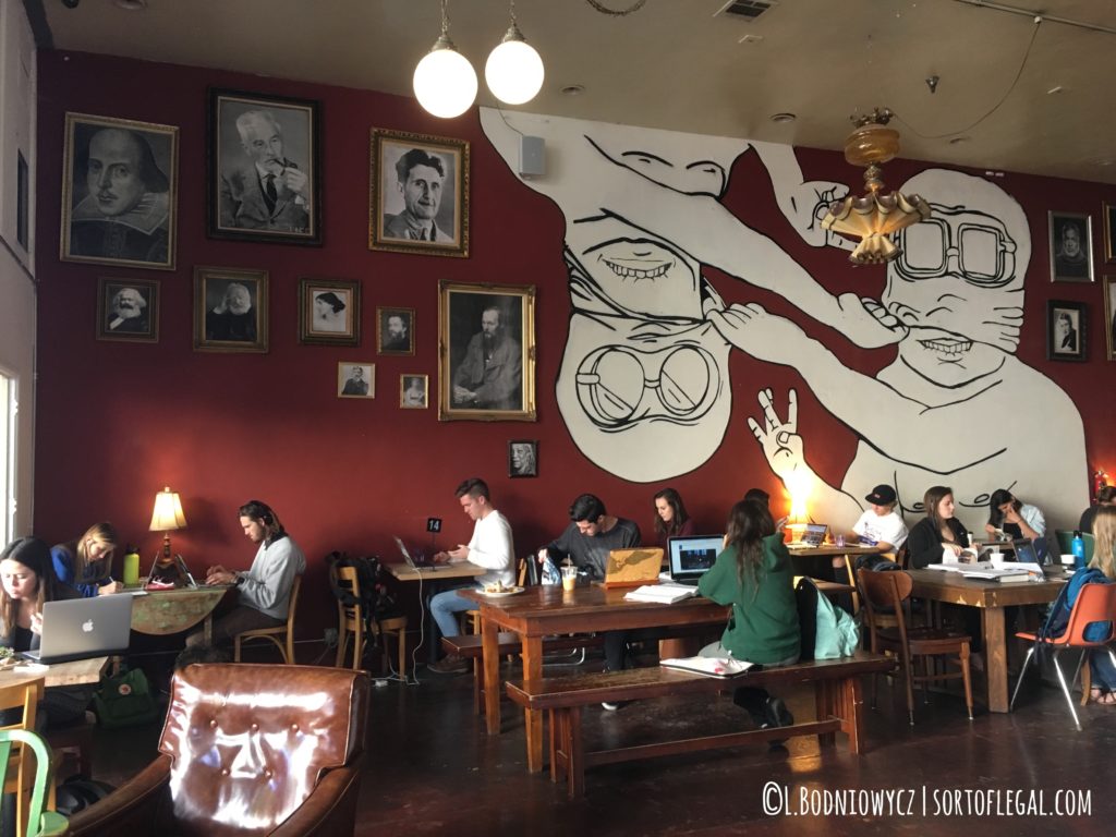 Coffee Shop Workers in San Luis Obispo, California, USA.