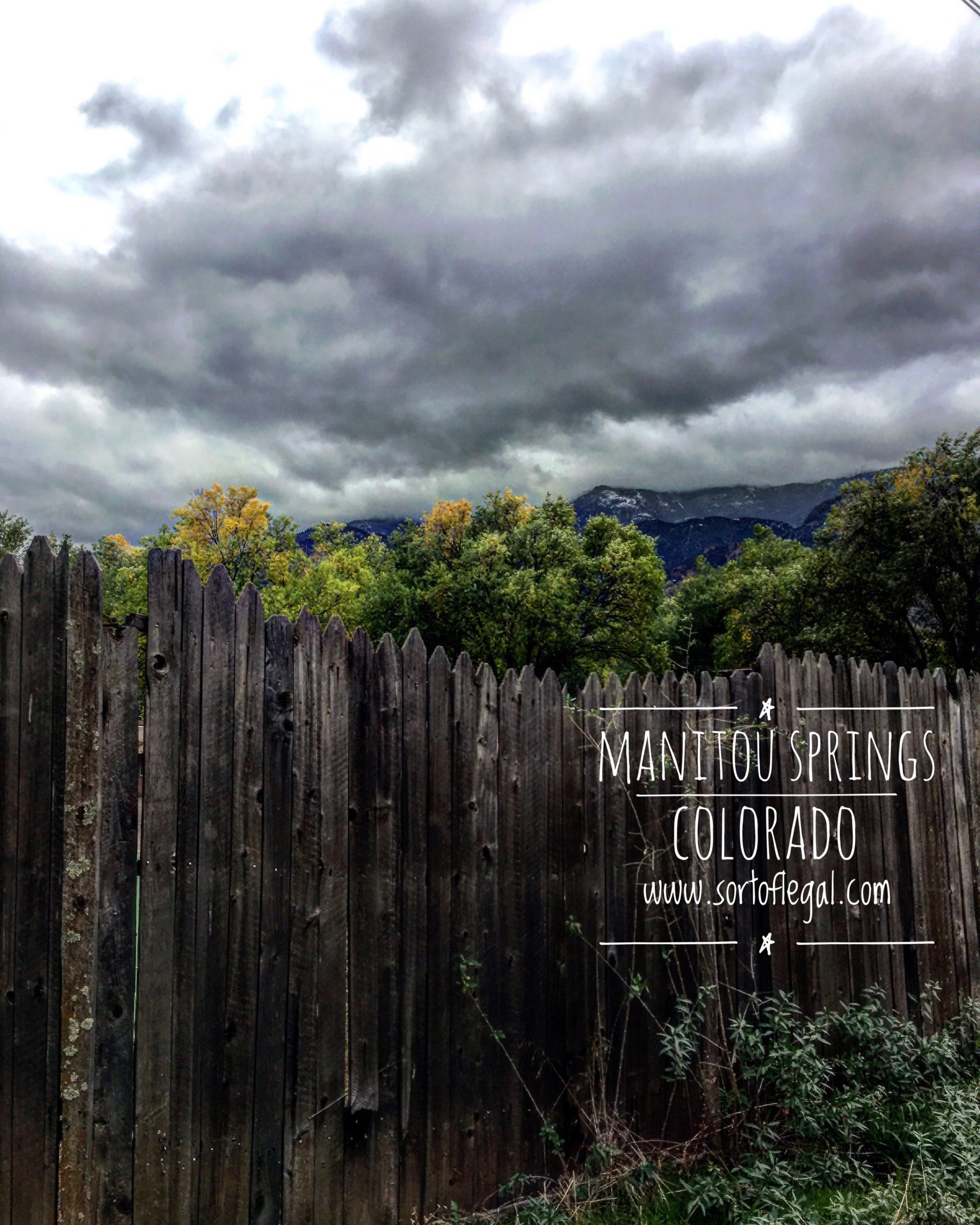 Dark and Stormy in Manitou Springs, Colorado Near Colorado Springs, Colorado