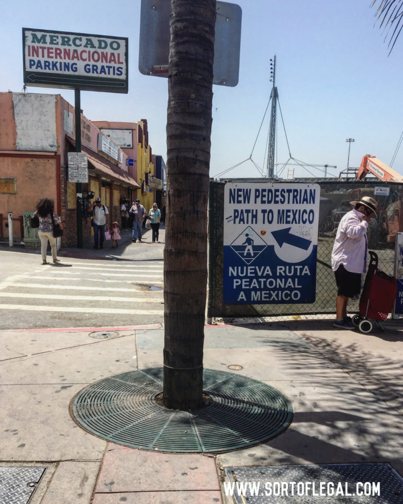 Follow the signs to Mexico at the San Ysidro border between San Diego, California and Tijuama, Mexico