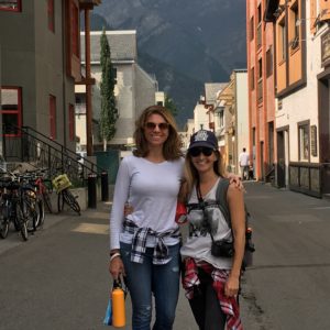 Alleyway Banff Town, Canada with Storm Coming