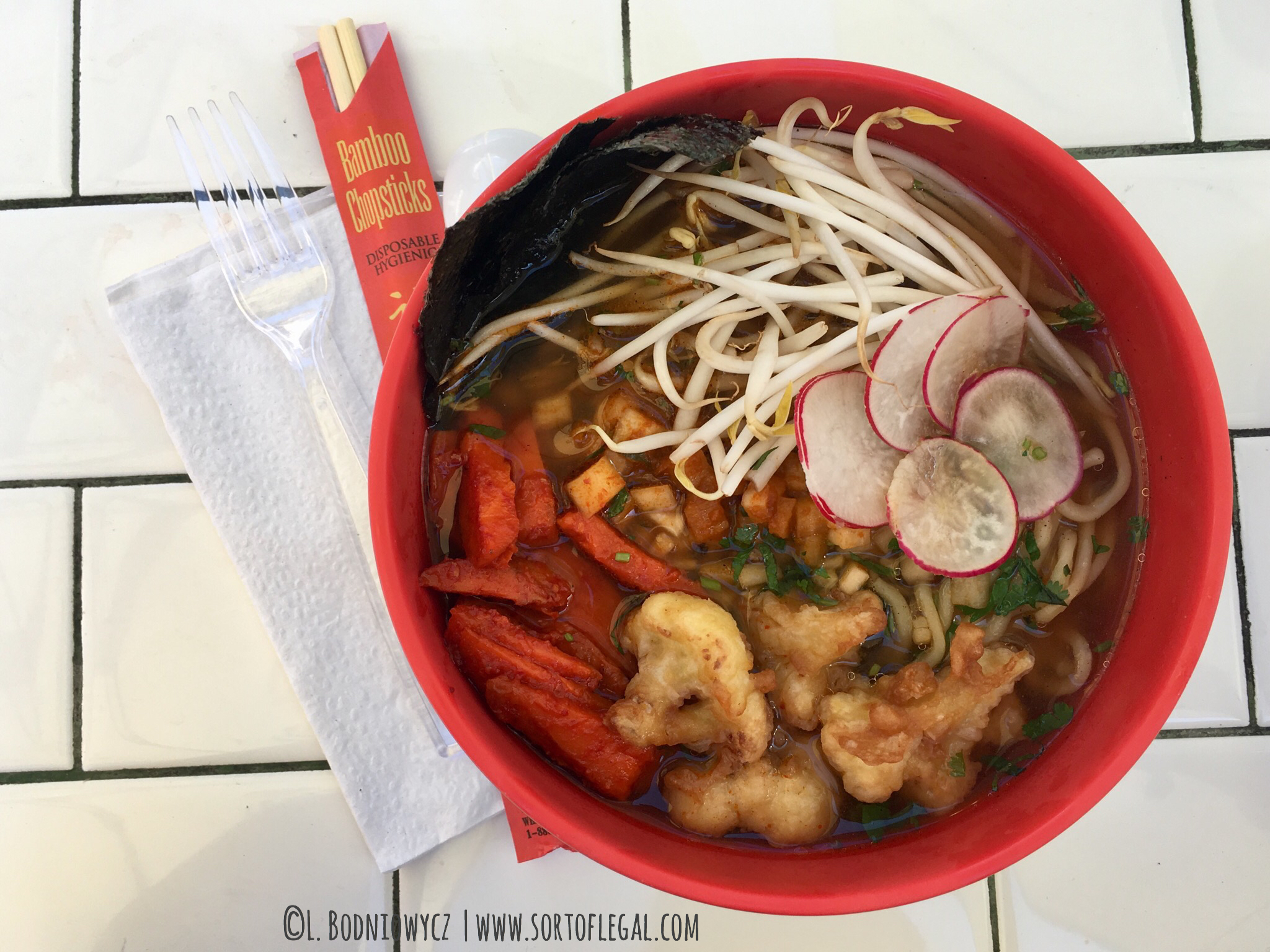 Vegetable ramen from Don Ramen Telefonica Gastro Park, Tijuana, Mexico