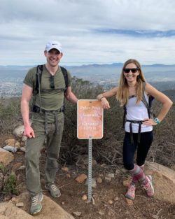 Pyles Peak, San Diego, California,Larissa Bodniowycz and hiking buddy