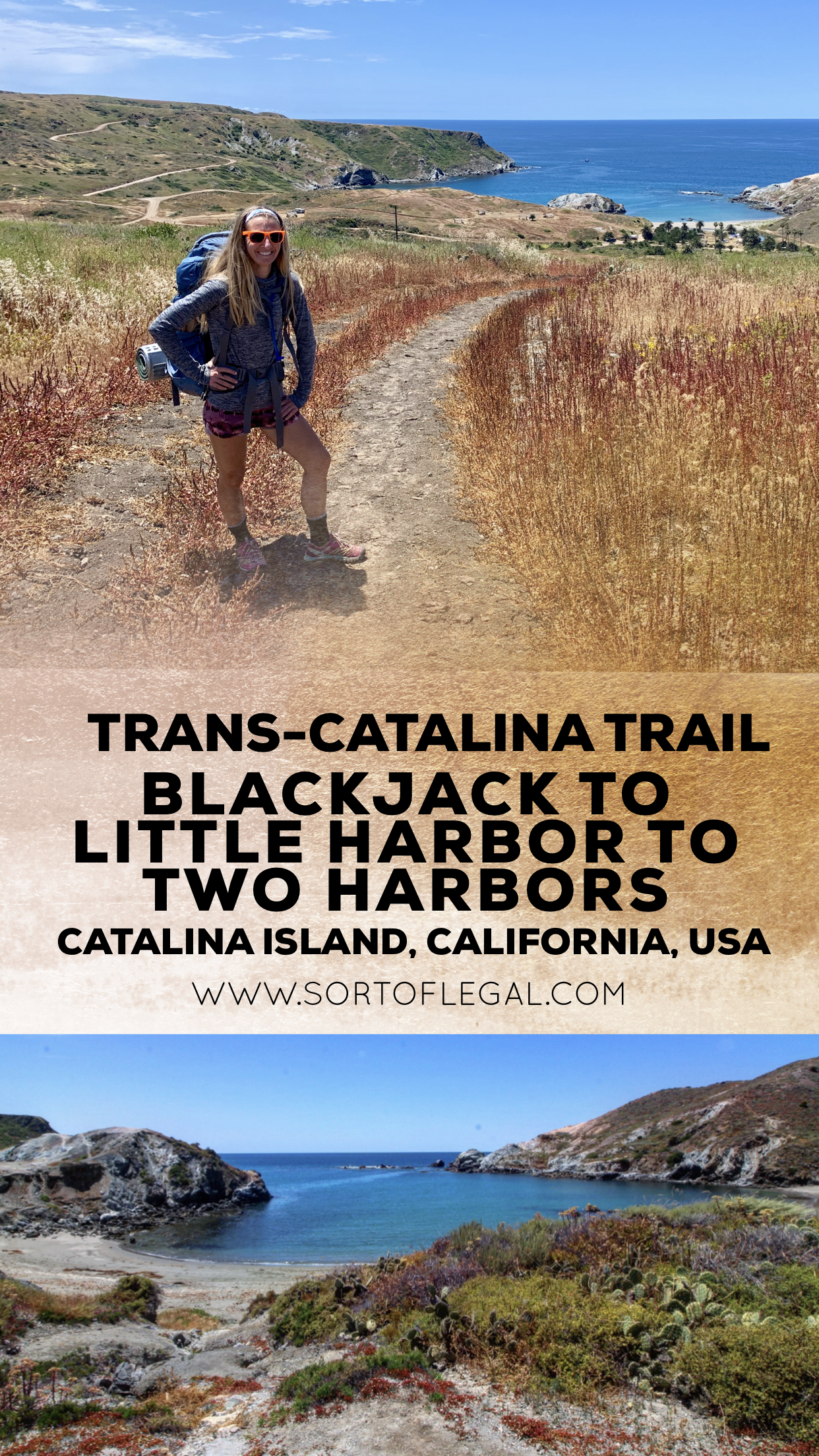 Trans-Catalina Trail Backpacking - Day 2: BlackJack Campground to Little Harbor Campground to Two Harbors Campground